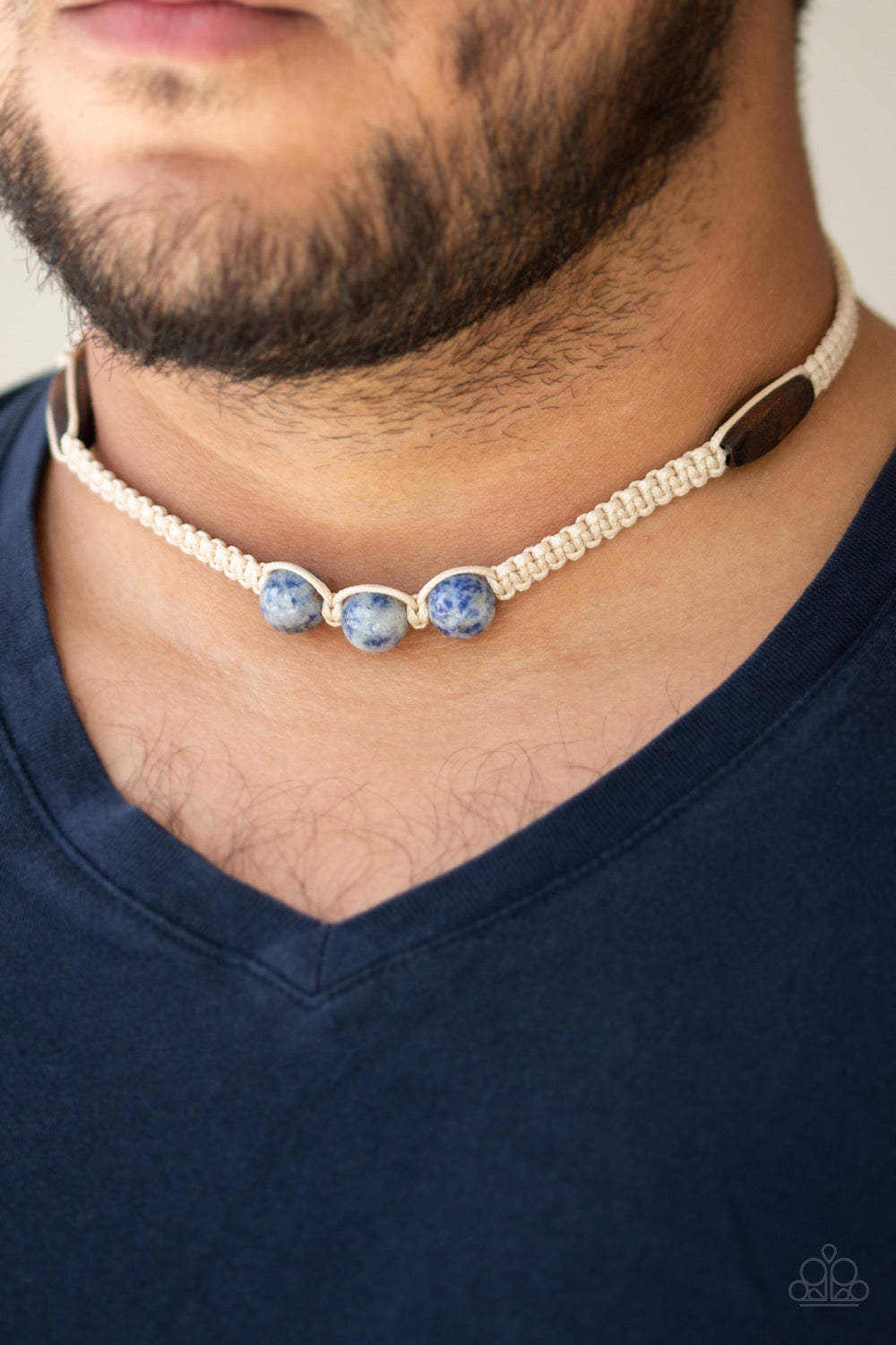 Paparazzi Stonemason Style - Blue Urban Necklace - Bauble and Bling Boutique 