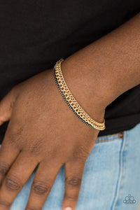 Paparazzi Industrial Icon - Gold Bracelet - Bauble and Bling Boutique 