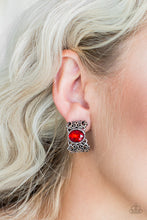 Cargar imagen en el visor de la galería, Glamorously Grand Duchess - Red Clip-On - Bauble and Bling Boutique 