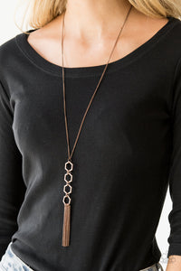 Paparazzi Ready, Set, GEO! - Copper Necklace - Bauble and Bling Boutique 