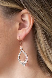 Paparazzi Finest First Lady - Copper Earrings - Bauble and Bling Boutique 