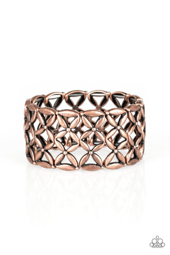 Paparazzi The Big BLOOM - Copper Bracelet - Bauble and Bling Boutique 