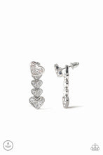 Charger l&#39;image dans la galerie, Paparazzi Heartthrob Twinkle - White Earrings - Bauble and Bling Boutique 