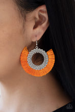 將圖片載入圖庫檢視器 Paparazzi Fringe Fanatic - Orange Earring - Bauble and Bling Boutique 