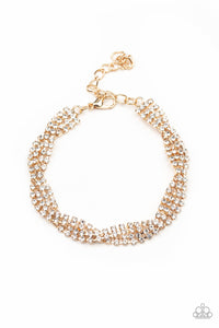 Paparazzi Braided Twilight - Gold Bracelet - Bauble and Bling Boutique 