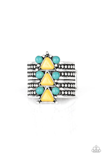 Paparazzi Point Me To Phoenix - Yellow Ring - Bauble and Bling Boutique 