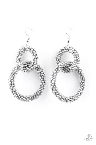 Paparazzi Luck BEAD a Lady - Silver Earring