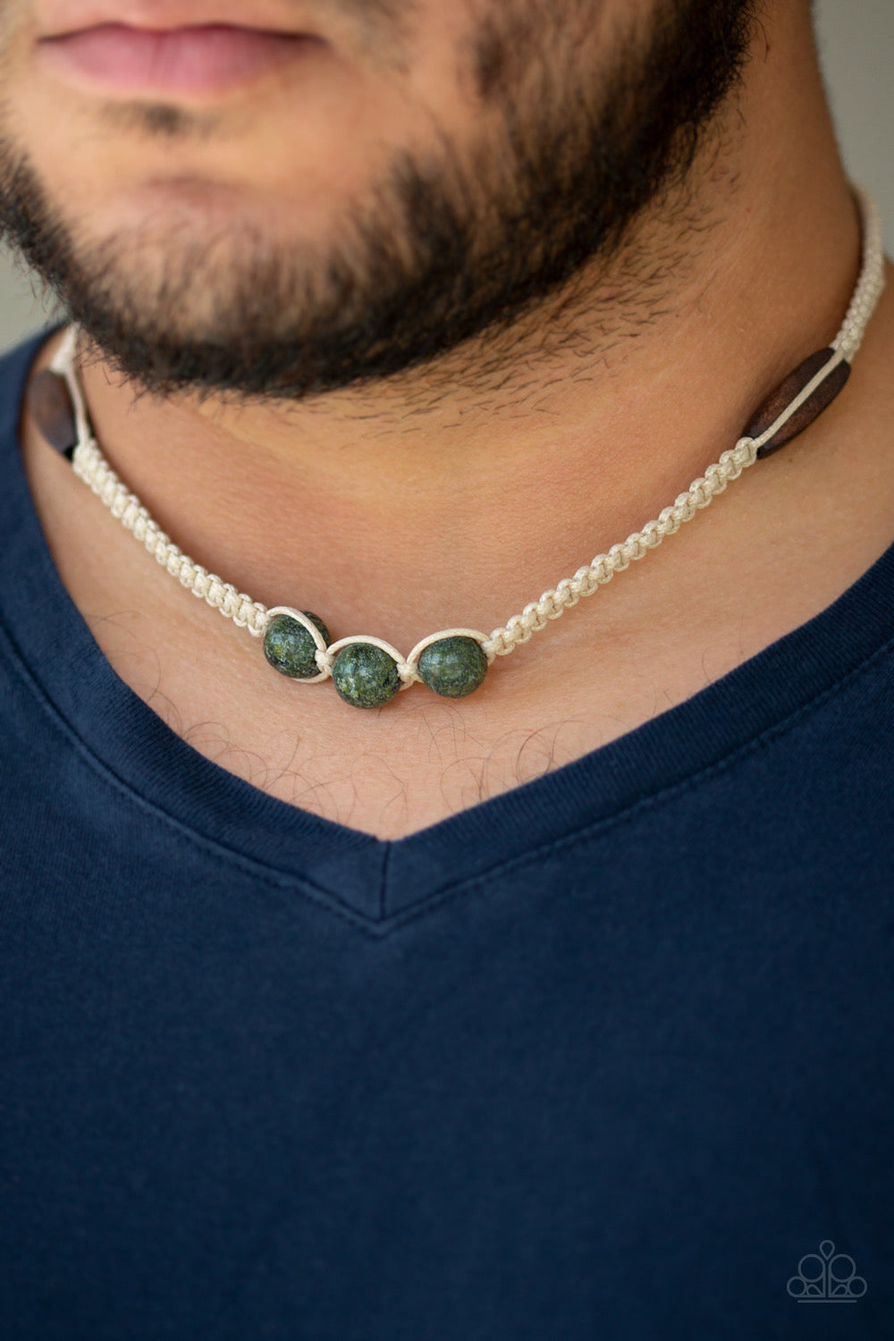 Paparazzi Stonemason Style - Green Urban Necklace - Bauble and Bling Boutique 