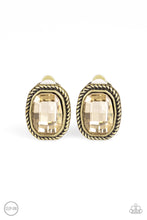 Cargar imagen en el visor de la galería, Paparazzi Beam Dream - Brass Clip On Earring - Bauble and Bling Boutique 