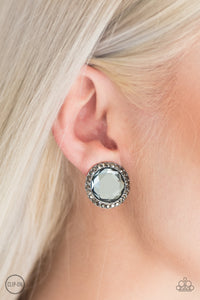 Paparazzi Positively Princess - Silver Clip-On Earring - Bauble and Bling Boutique 