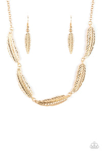 Paparazzi Light Flight - Gold  Necklace - Bauble and Bling Boutique 