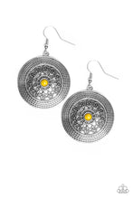 Cargar imagen en el visor de la galería, Paparazzi Karma Drama - Yellow Earrings - Bauble and Bling Boutique 